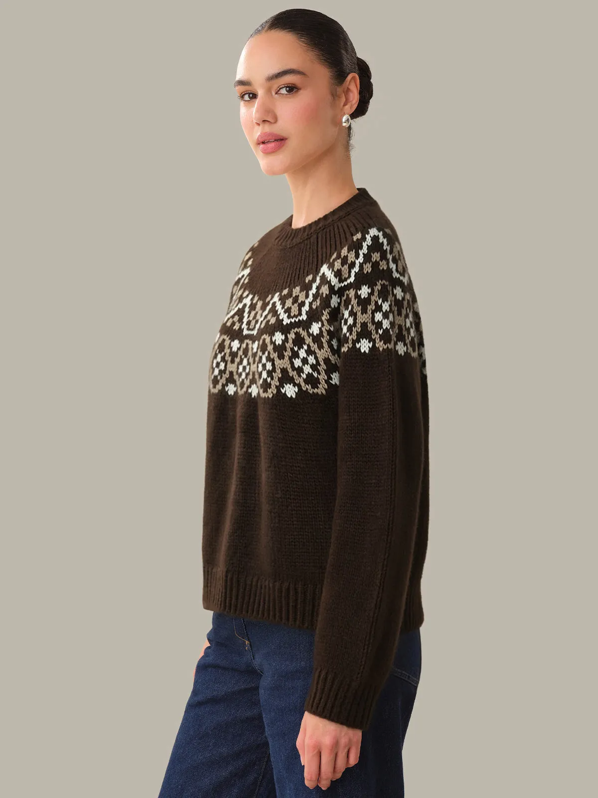 Ines: Fair Isle Crewneck Sweater sold by 525 America product image thumbnail 2