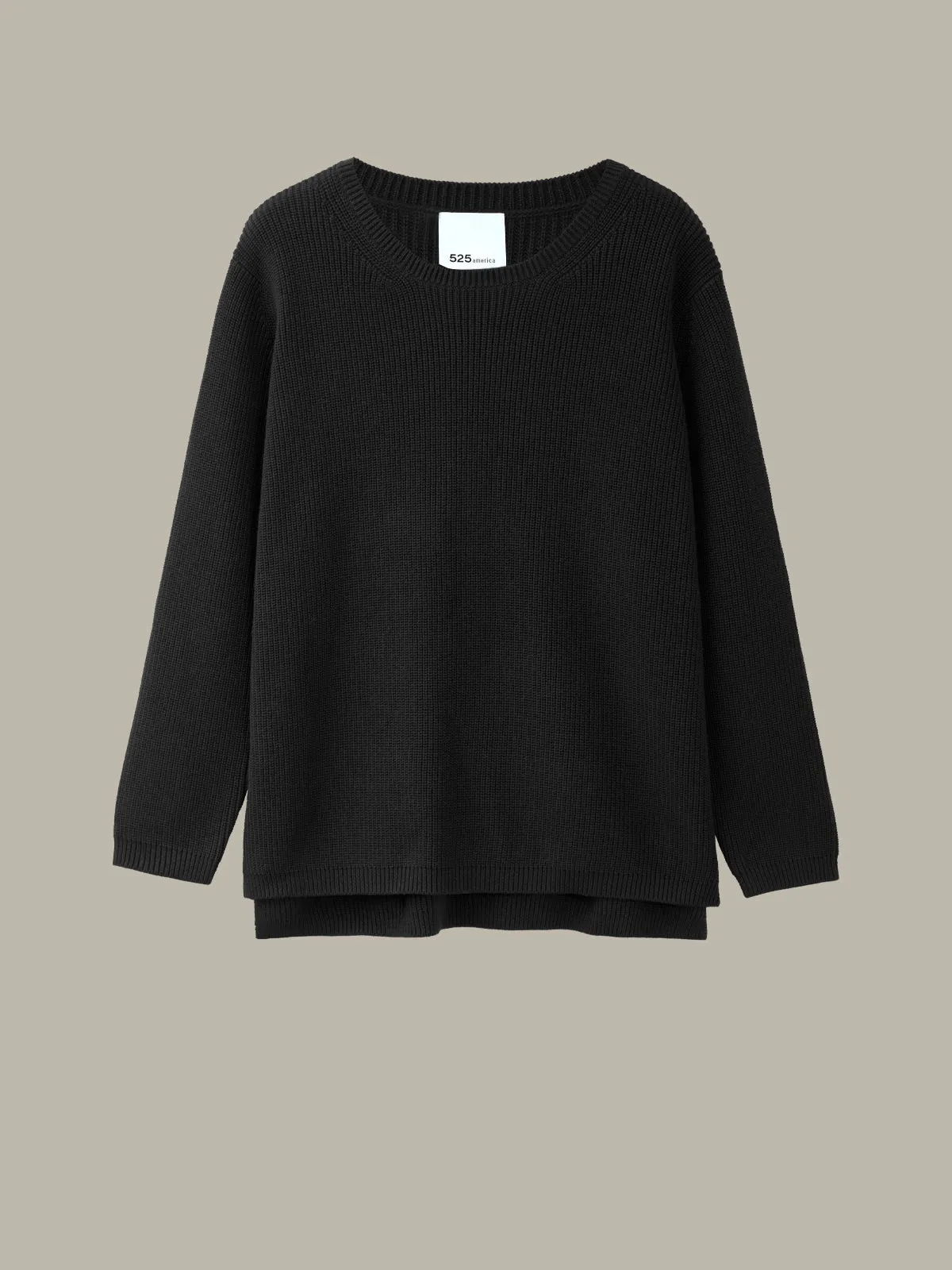 Emma: Crewneck Shaker Stitch Cotton Sweater sold by 525 America