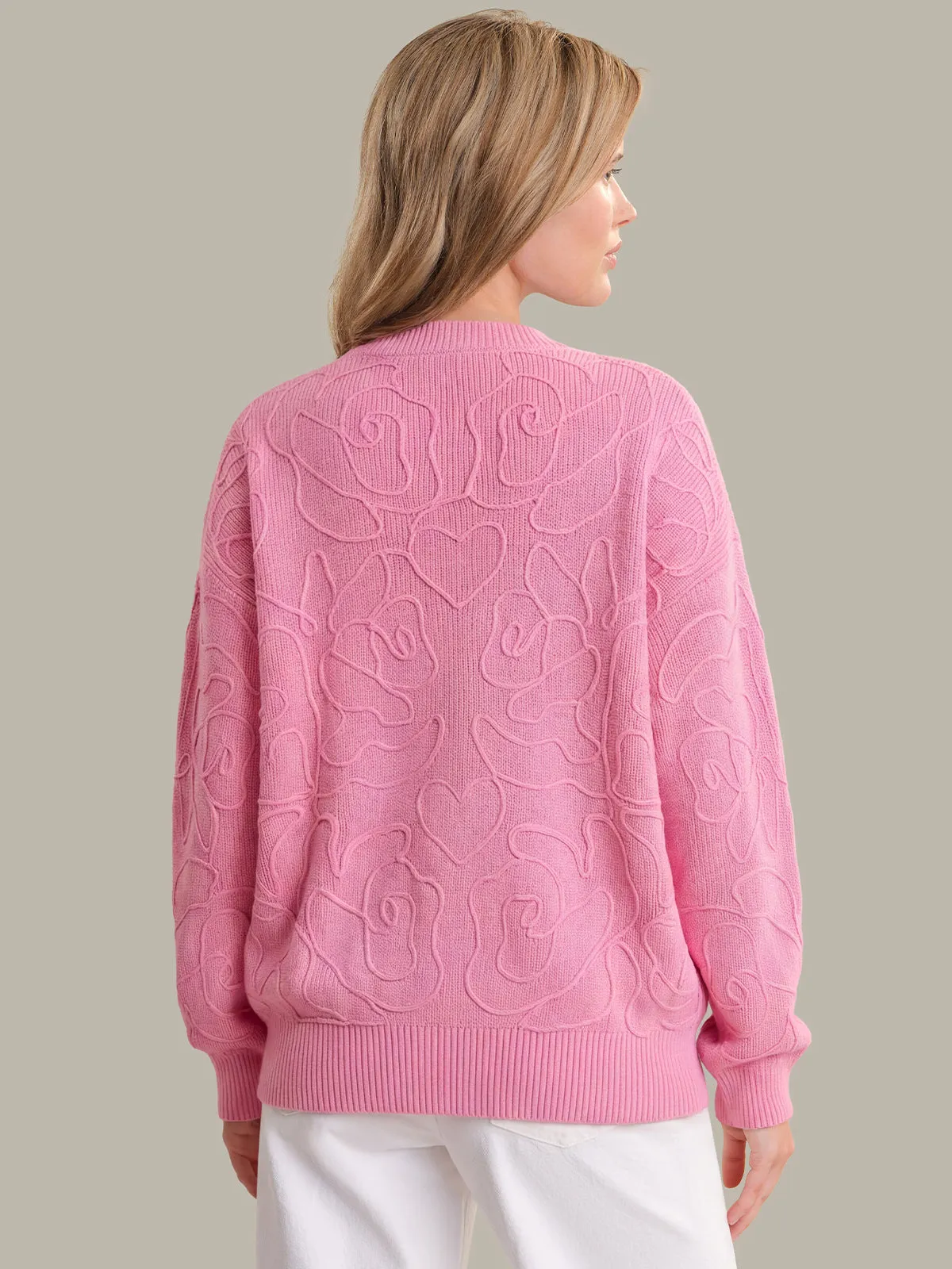 Emeline: 100% Cotton Embroidered Cardigan sold by 525 America product image thumbnail 3
