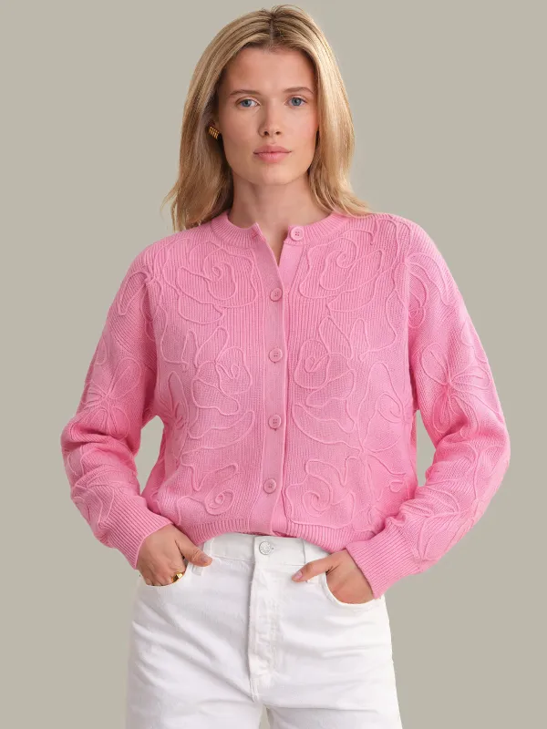Emeline: 100% Cotton Embroidered Cardigan sold by 525 America