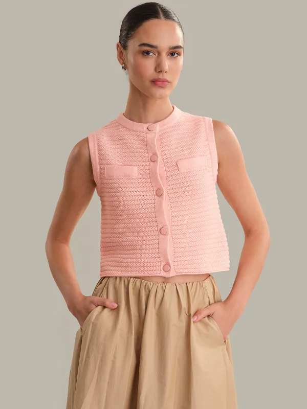 Lela: 100% Cotton Vest sold by 525 America