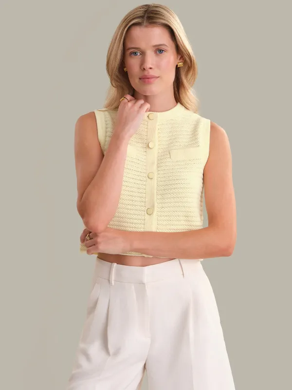 Lela: 100% Cotton Vest sold by 525 America
