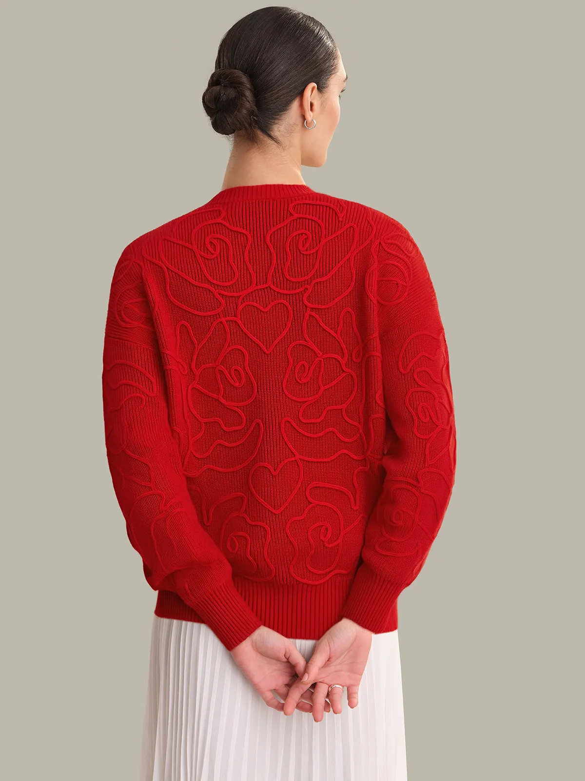 Emeline: 100% Cotton Embroidered Cardigan sold by 525 America product image thumbnail 3