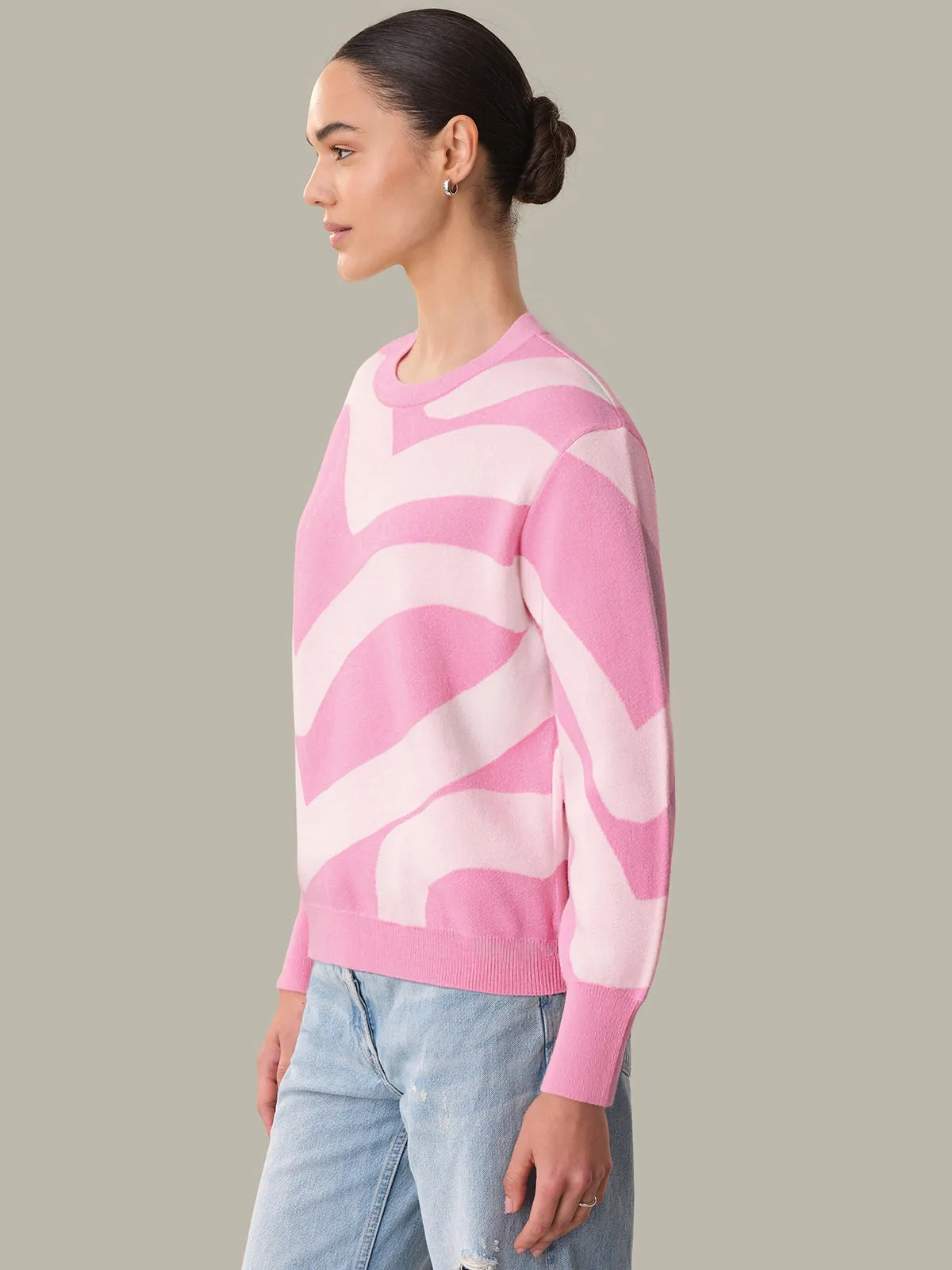 Elsie: 100% Cotton Heart Pattern Sweater sold by 525 America product image thumbnail 2