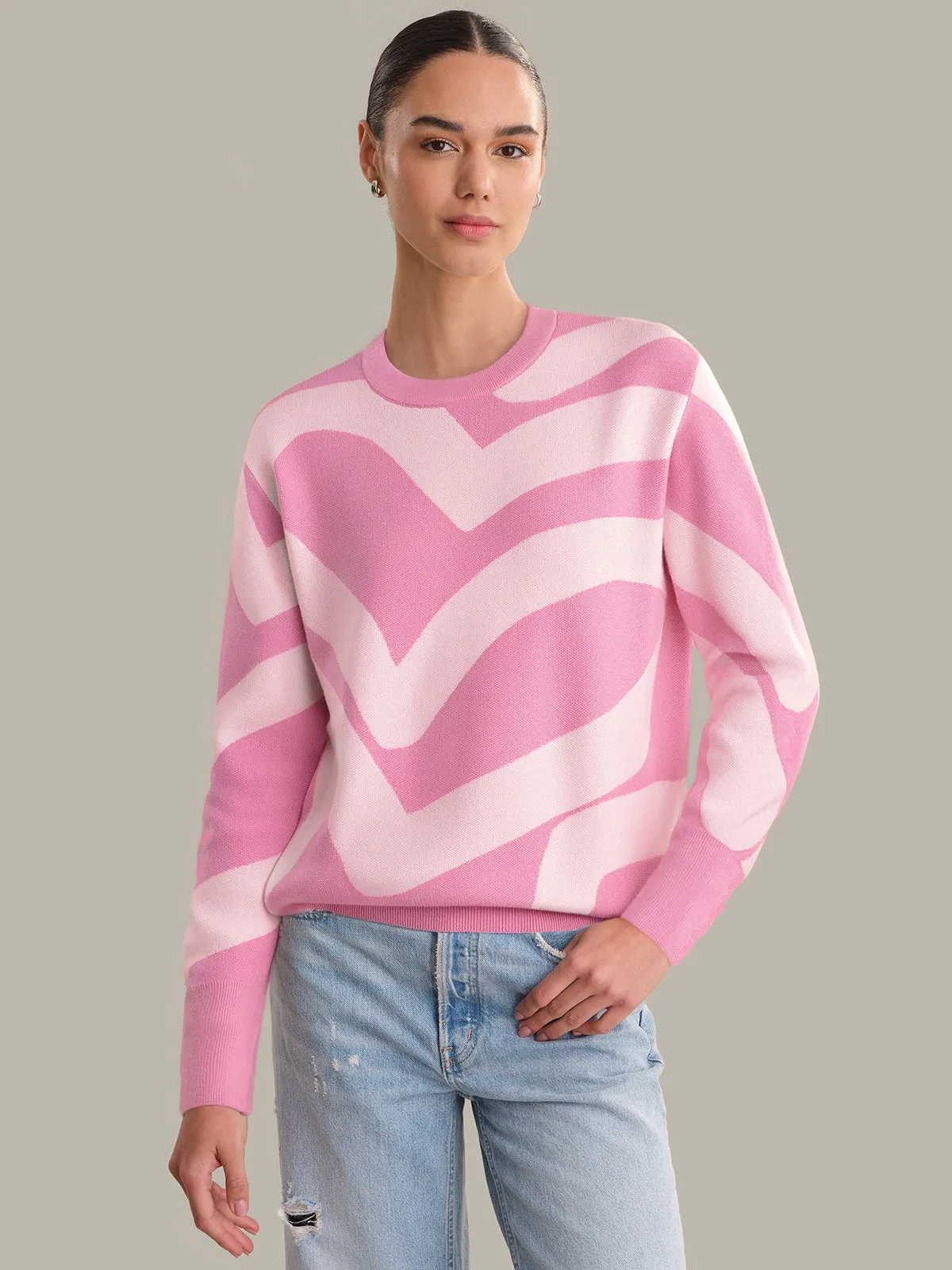 Elsie: 100% Cotton Heart Pattern Sweater sold by 525 America