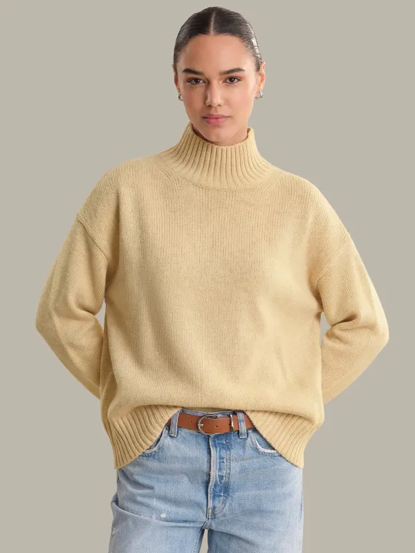 Arielle: Wool Cashmere Mockneck Sweater sold by 525 America