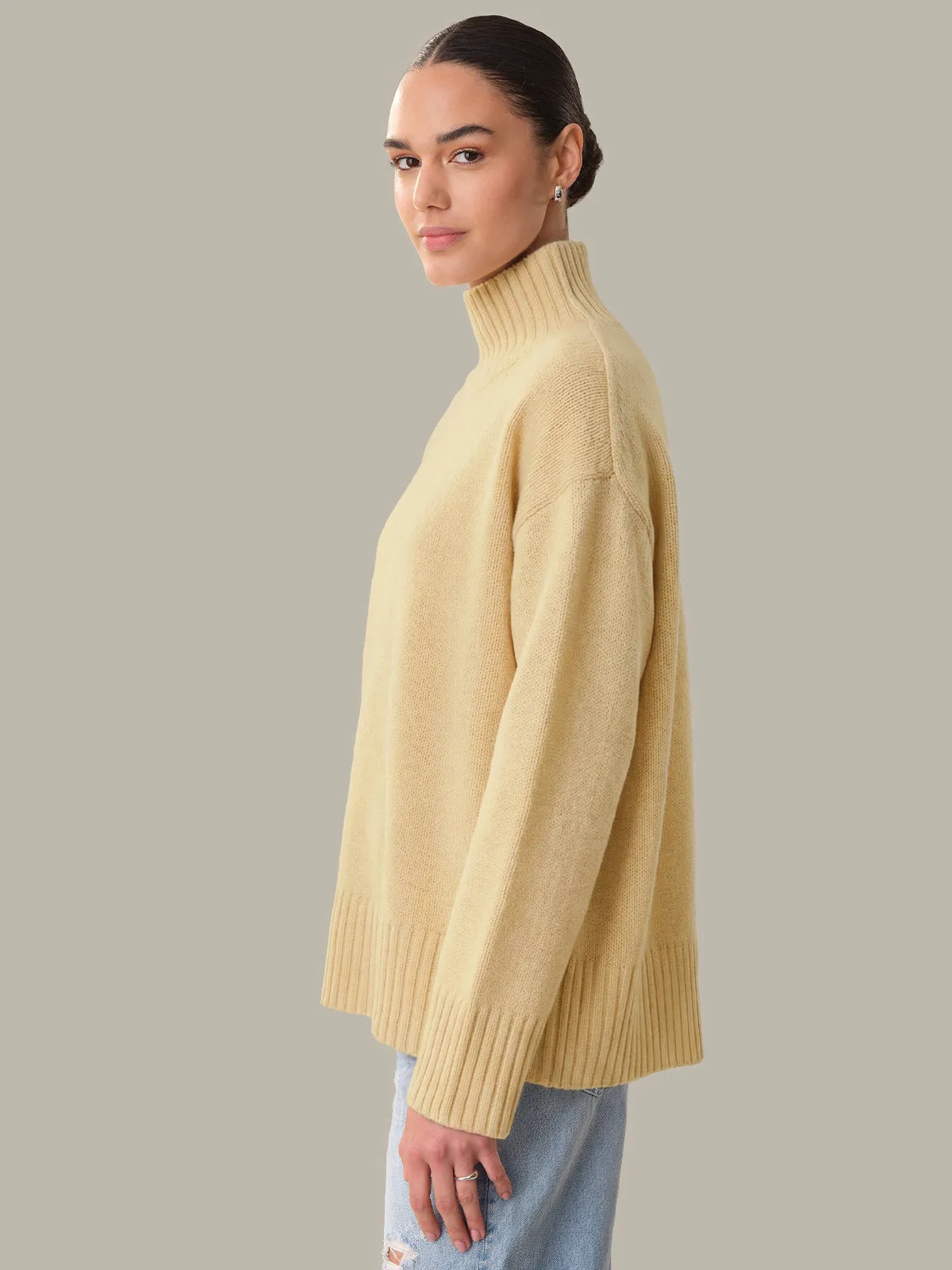 Arielle: Wool Cashmere Mockneck Sweater sold by 525 America product image thumbnail 2