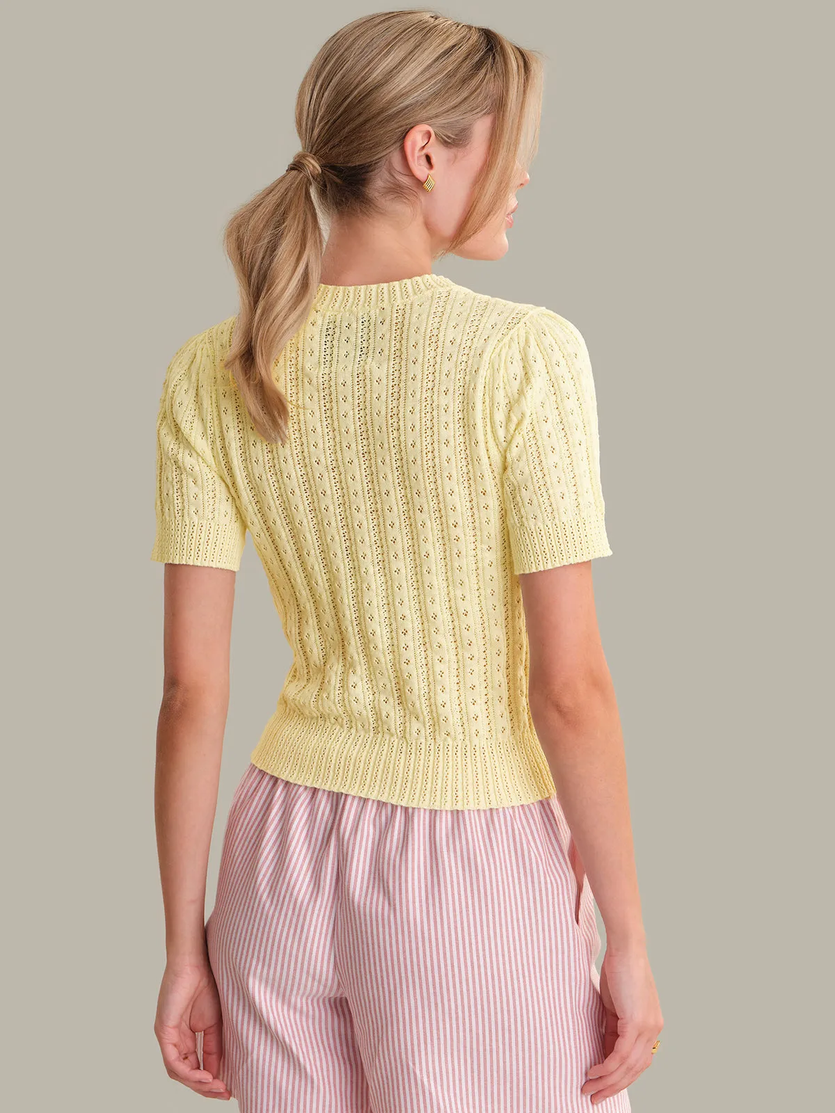 Harper: Pointelle Sweater sold by 525 America product image thumbnail 3