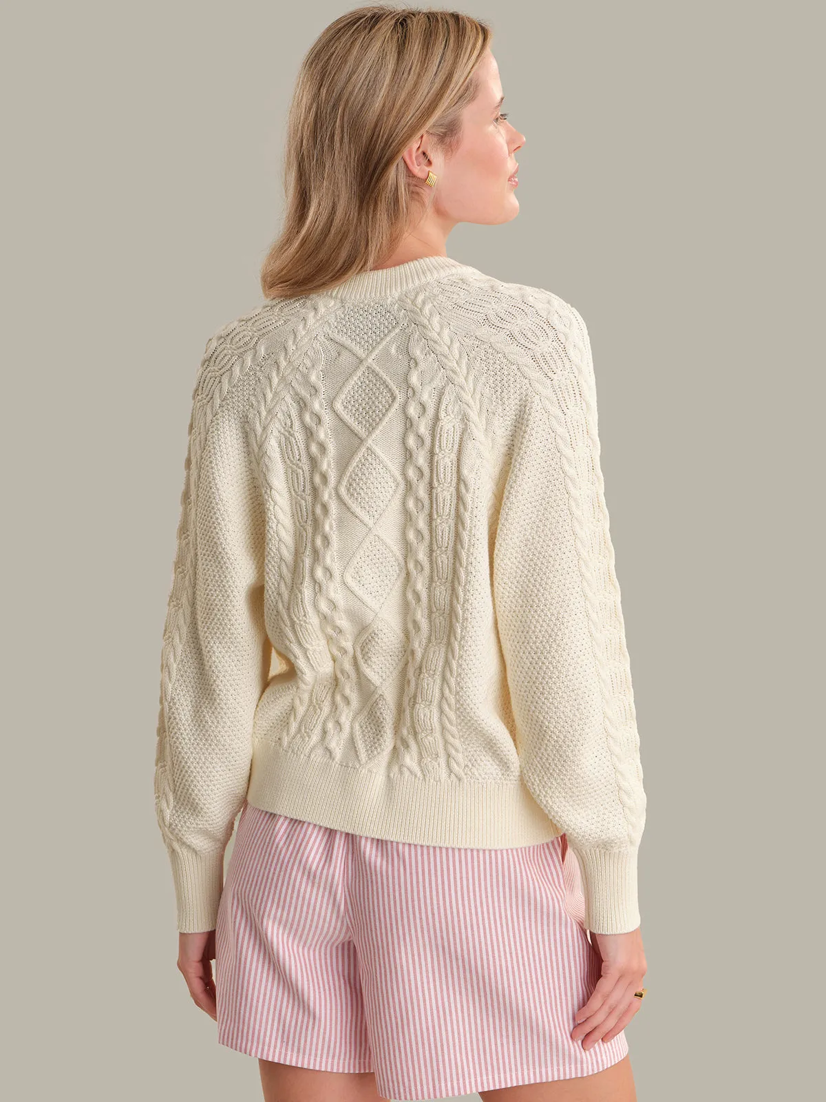 Emerson: Cotton Cable Knit Cardigan sold by 525 America product image thumbnail 3