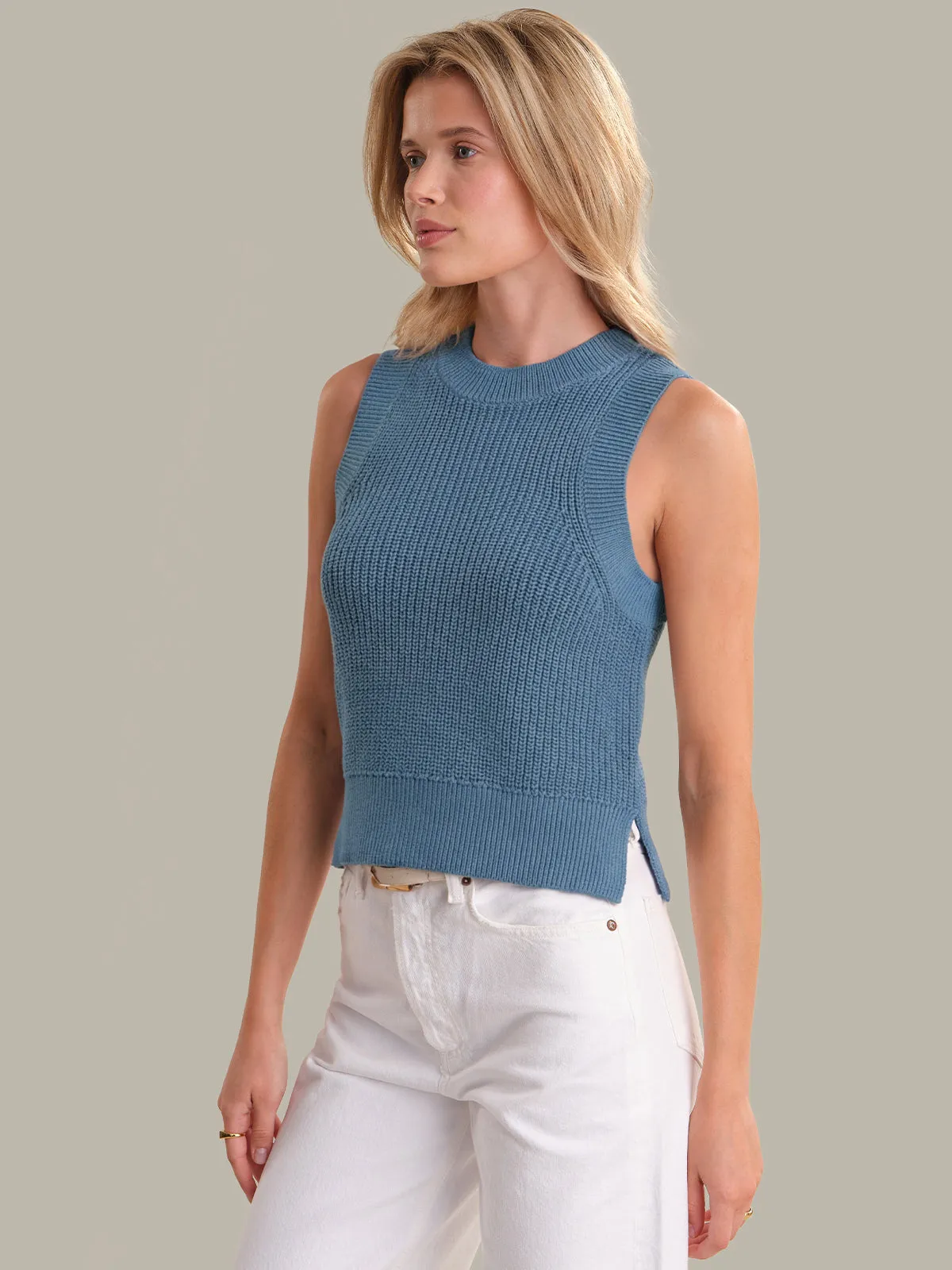 Demi: High Crewneck Cotton Tank sold by 525 America product image thumbnail 2