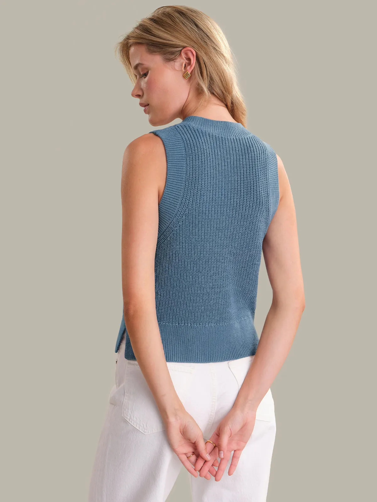 Demi: High Crewneck Cotton Tank sold by 525 America product image thumbnail 3