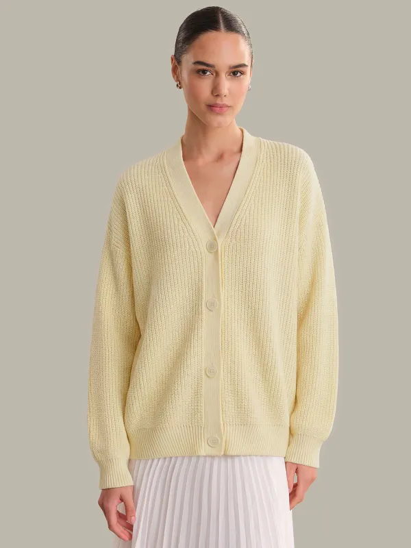 Emilia: Cotton Cocoon Cardigan sold by 525 America