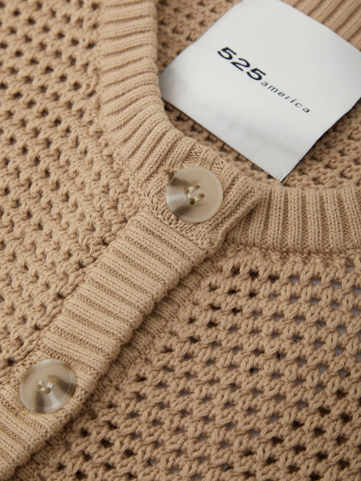 Celine: Cotton Cropped Pointelle Cardigan sold by 525 America product image thumbnail 4