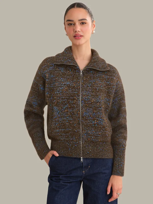 Trina: Space-Dye Sweater Jacket made by 525 America