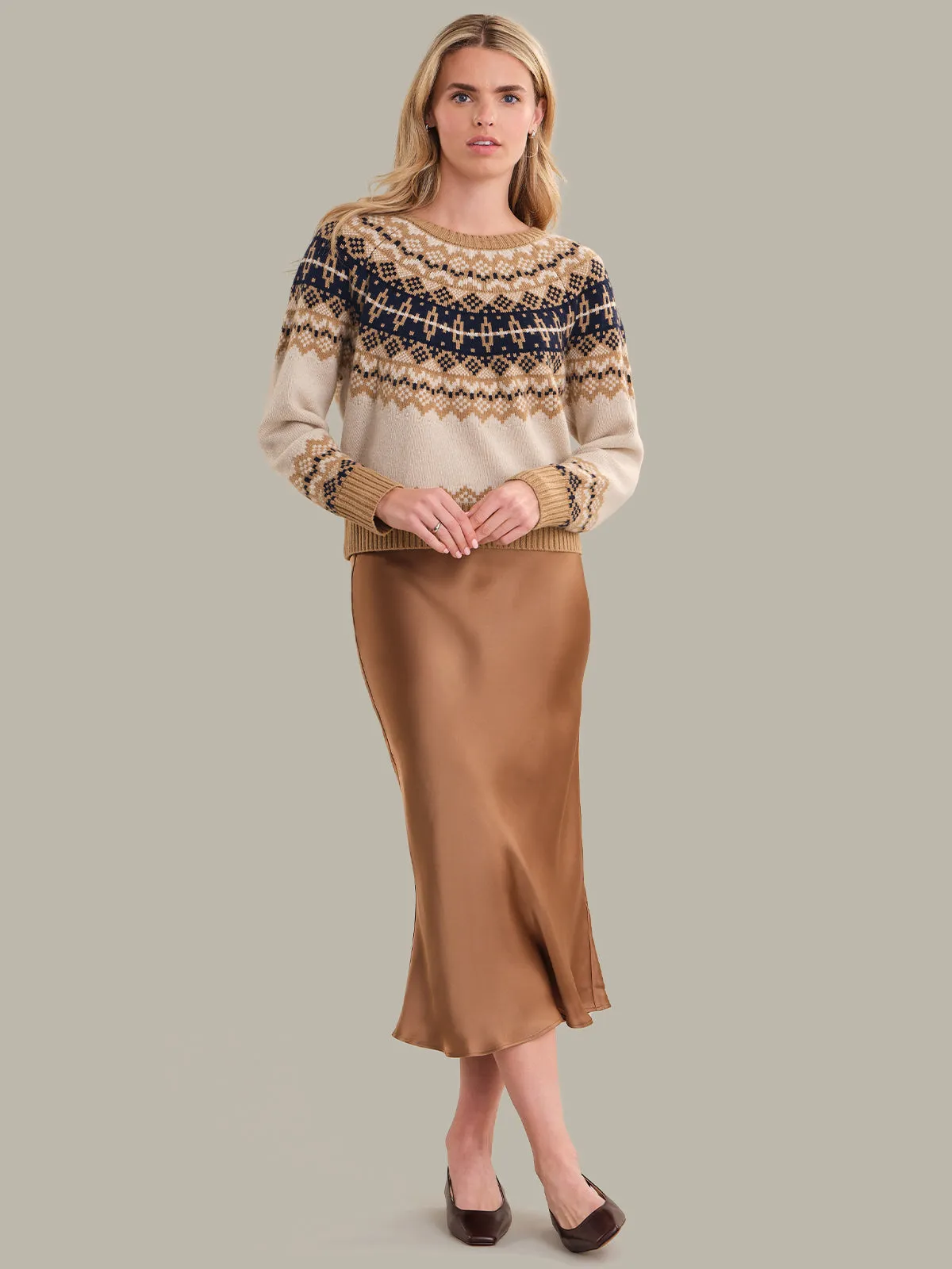 Mira: Cashmere Blend Fair Isle Pullover sold by 525 America product image thumbnail 4