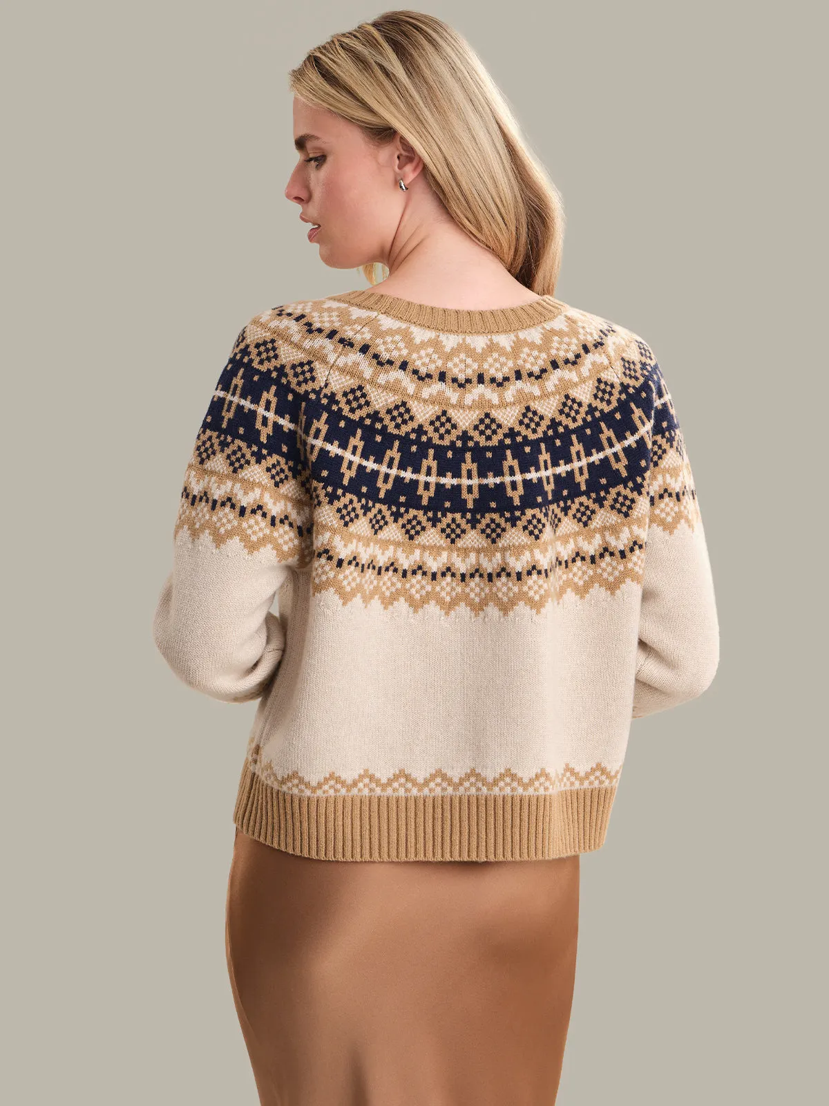Mira: Cashmere Blend Fair Isle Pullover sold by 525 America product image thumbnail 3