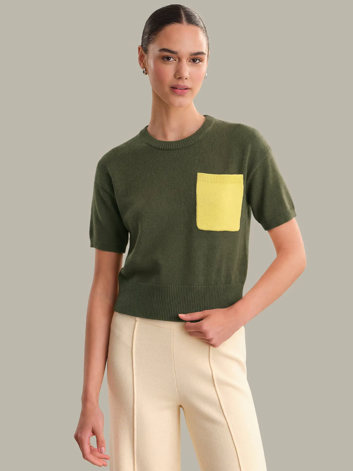 Bria: Cotton Colorblock Pullover sold by 525 America