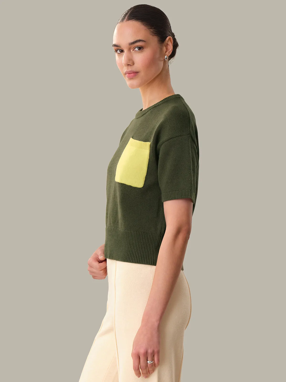 Bria: Cotton Colorblock Pullover sold by 525 America product image thumbnail 2