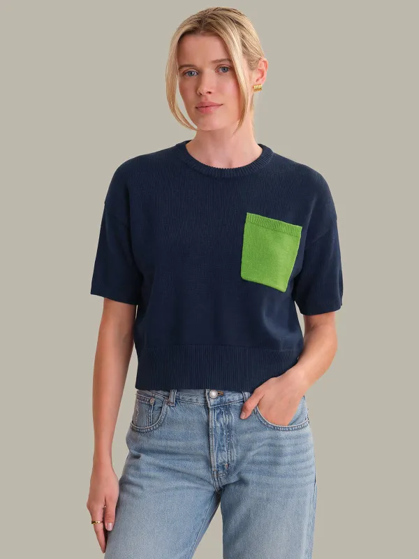 Bria: Cotton Colorblock Pullover made by 525 America