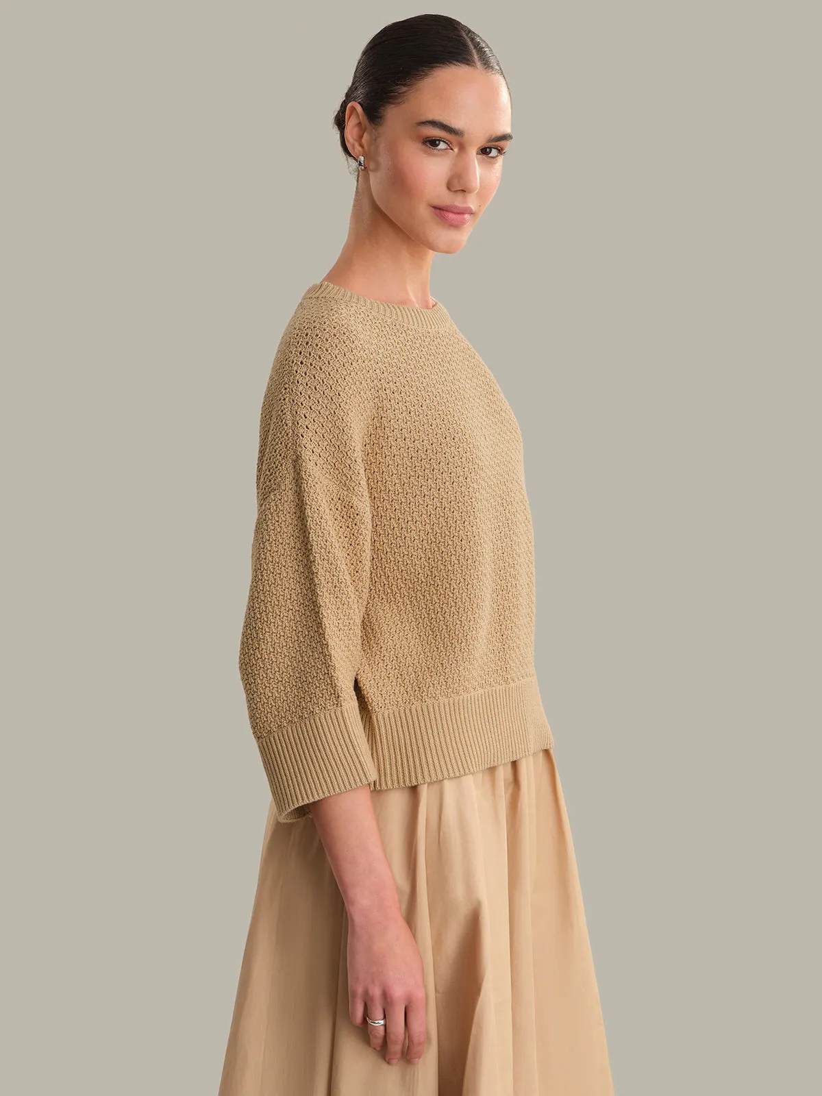 Suki: Pointelle Cotton Oversized Sweater sold by 525 America product image thumbnail 2
