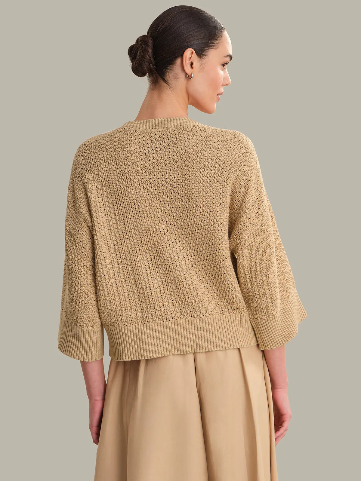 Suki: Pointelle Cotton Oversized Sweater sold by 525 America product image thumbnail 3