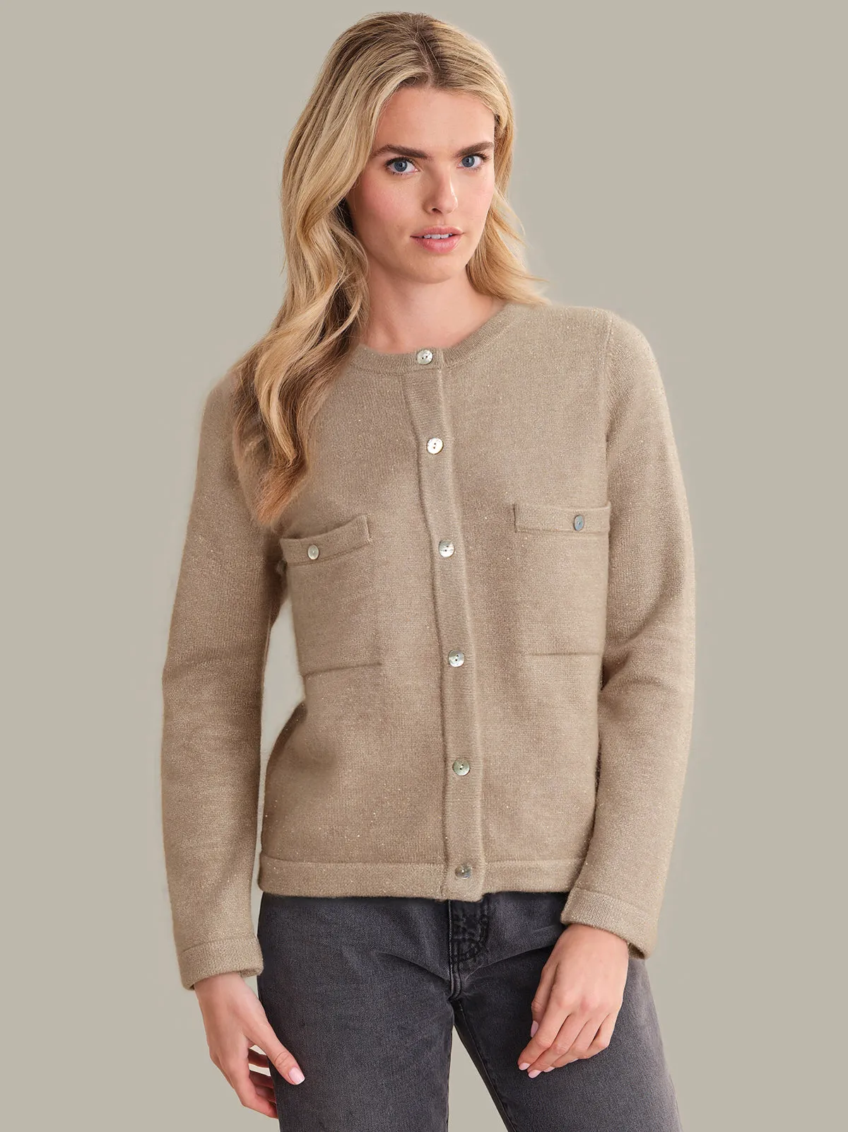 Coral: Cashmere Blend Cardigan sold by 525 America