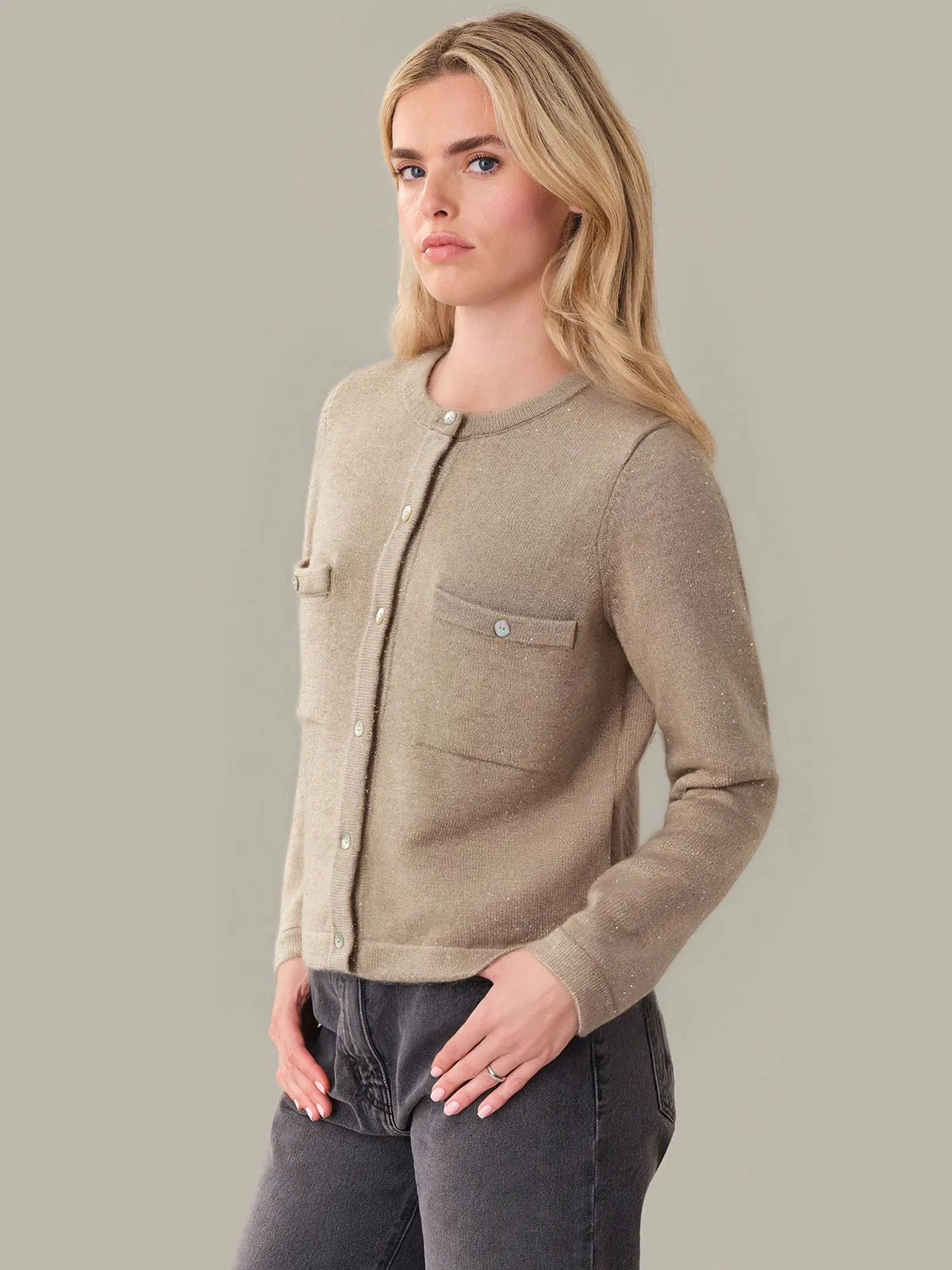 Coral: Cashmere Blend Cardigan sold by 525 America product image thumbnail 2