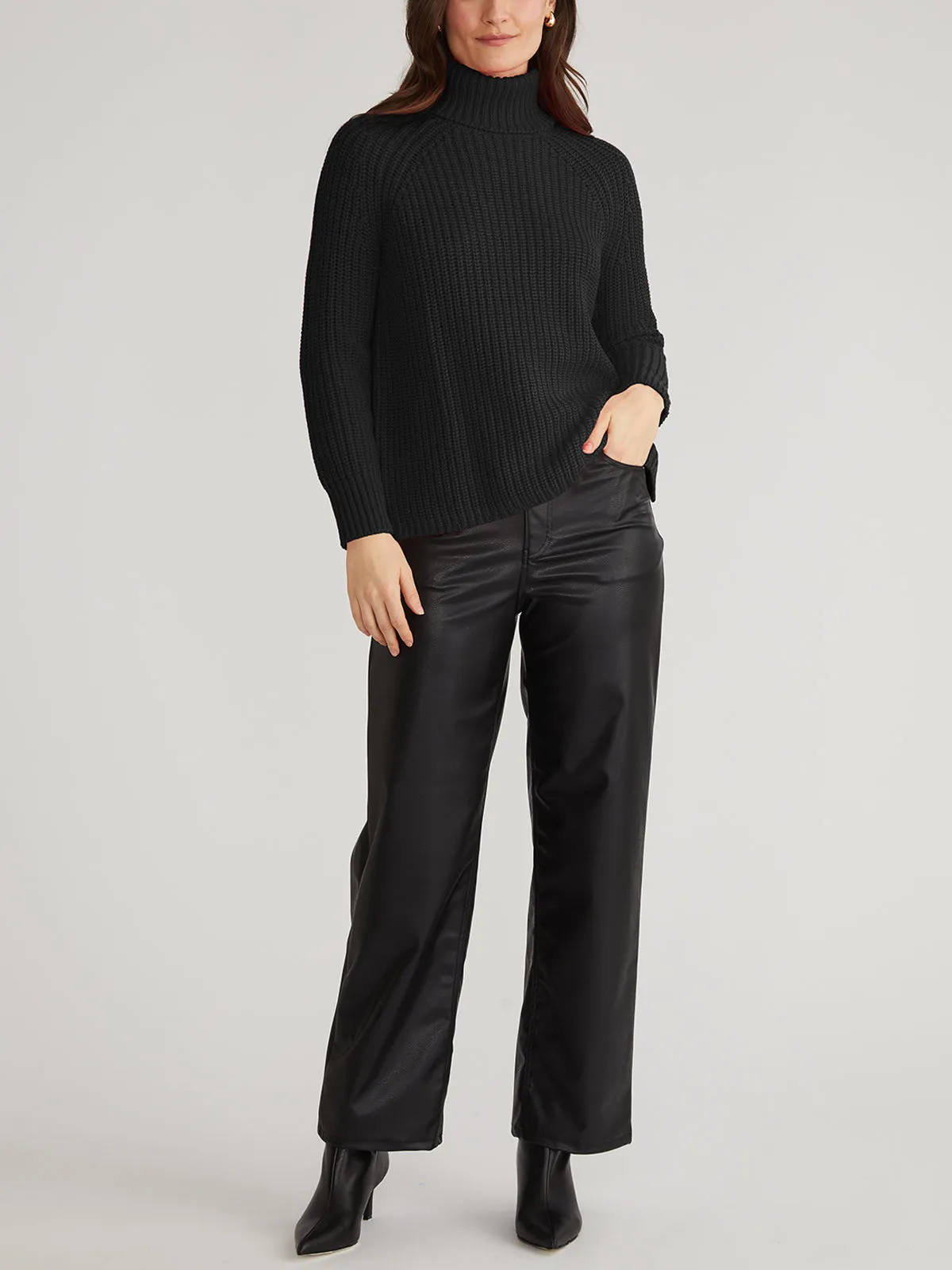 Stella: Cotton Shaker Stitch Turtleneck Sweater sold by 525 America product image thumbnail 4