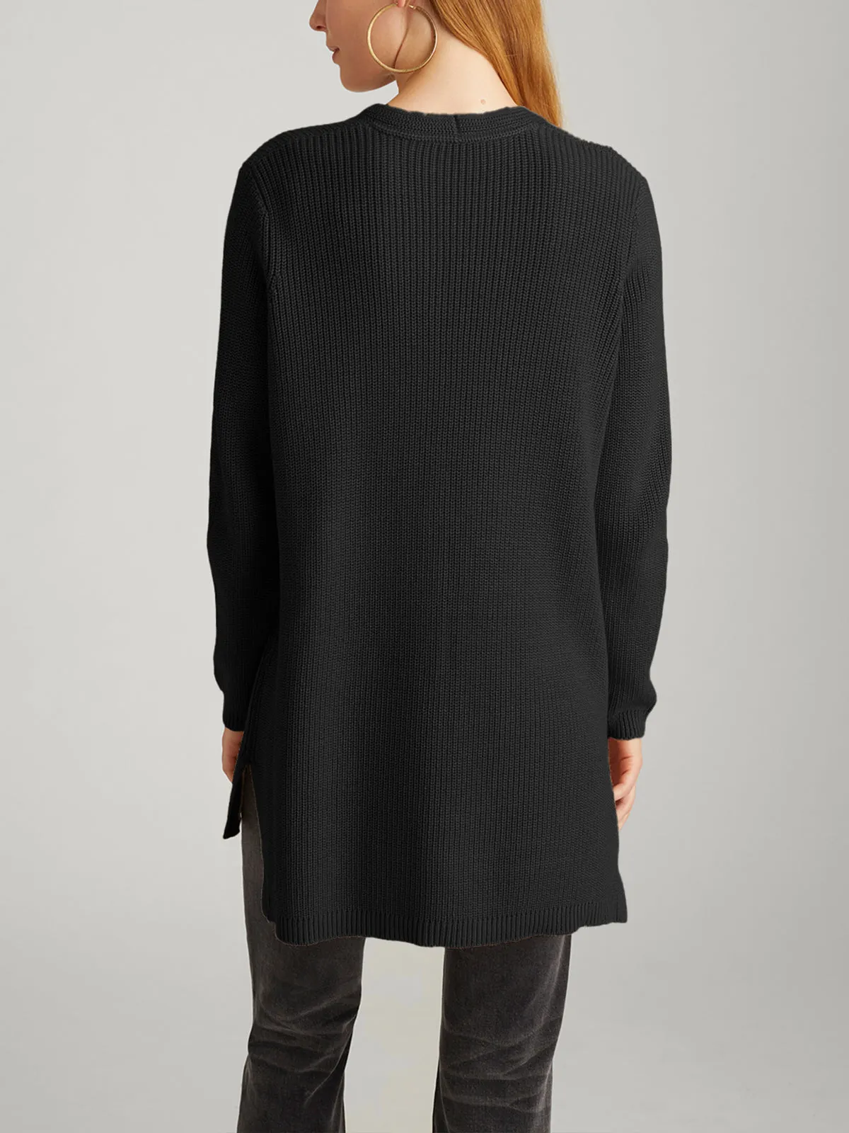 Emma: Shaker Stitch Cotton Open Cardigan sold by 525 America product image thumbnail 3