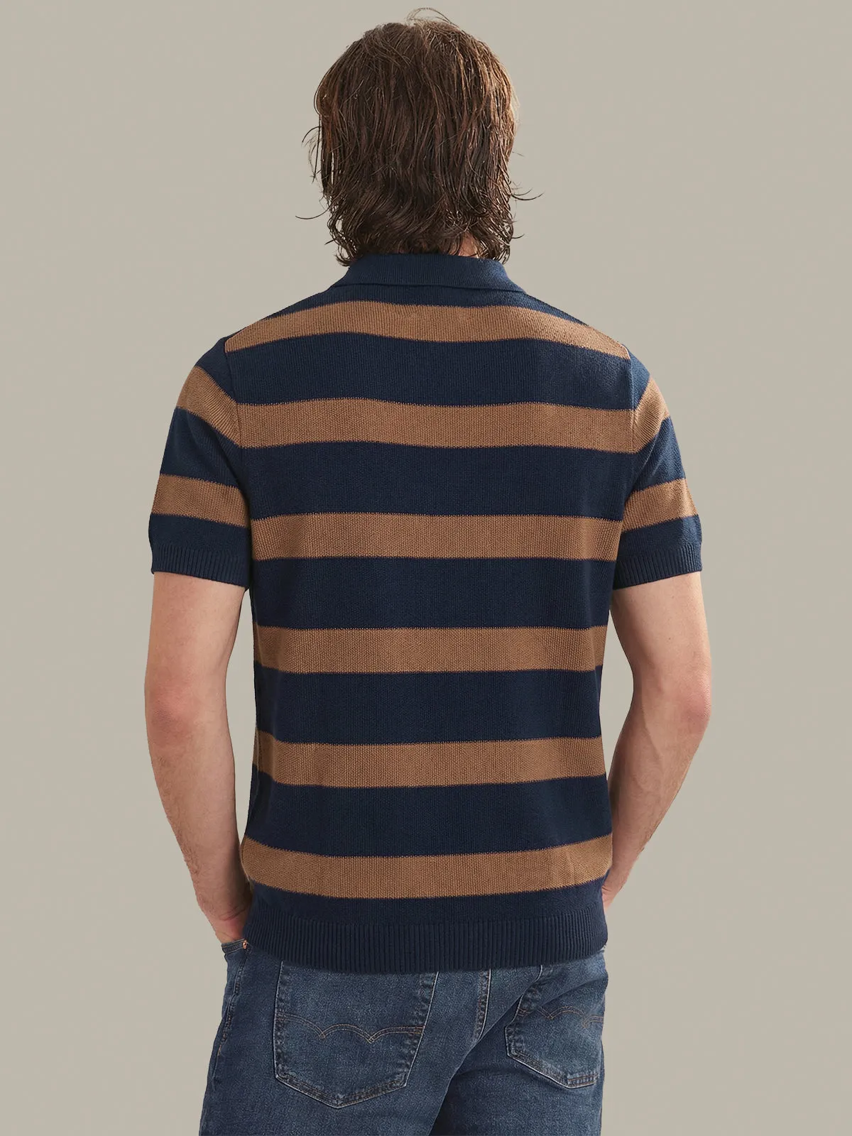 Nash: Men's Cotton Stripe Knit Polo sold by 525 America product image thumbnail 3