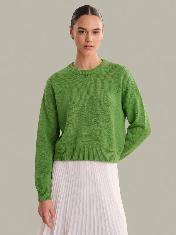 Veda: Classic Cotton Crewneck Sweater made by 525 America
