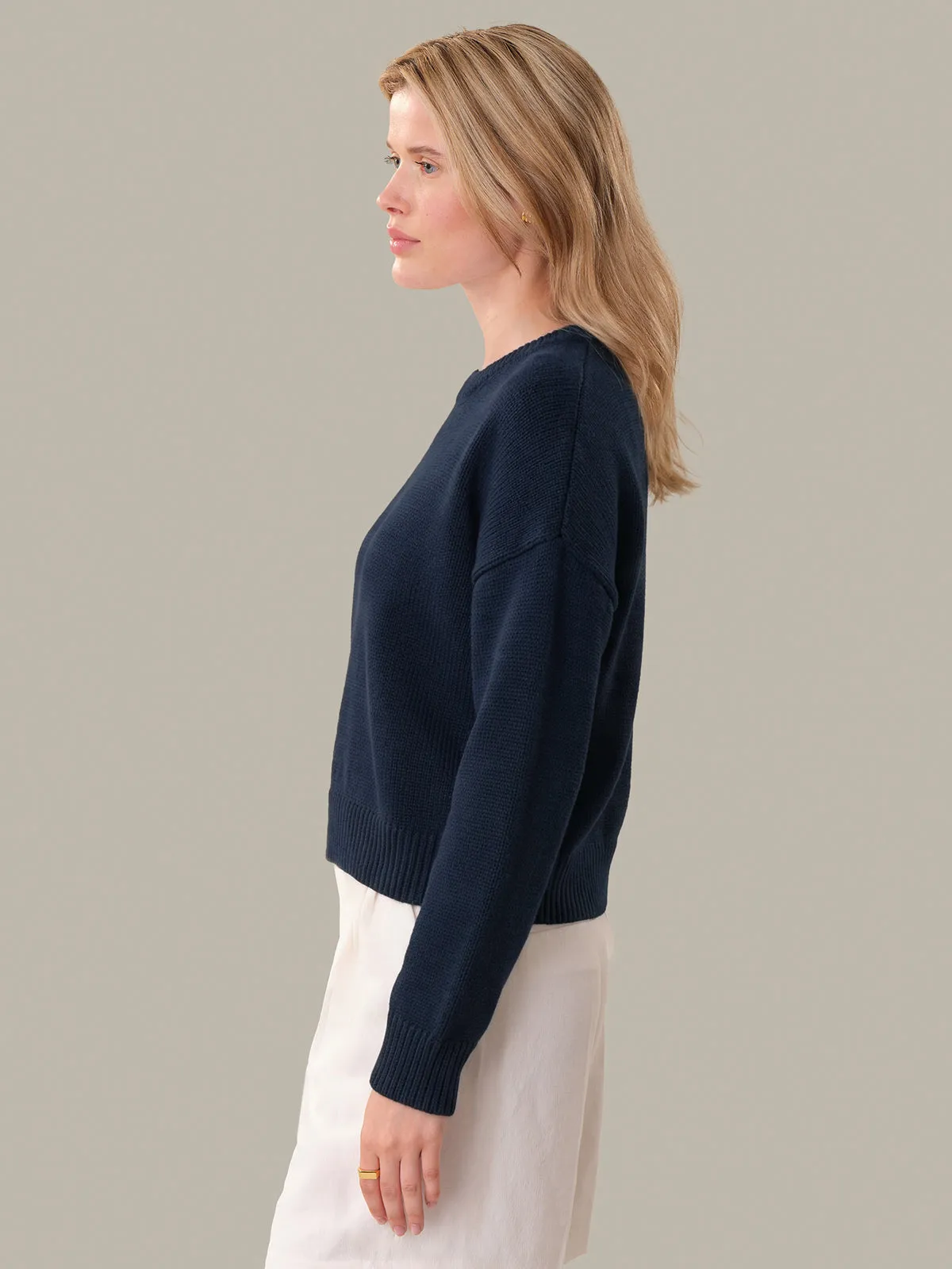 Veda: Classic Cotton Crewneck Sweater sold by 525 America product image thumbnail 2
