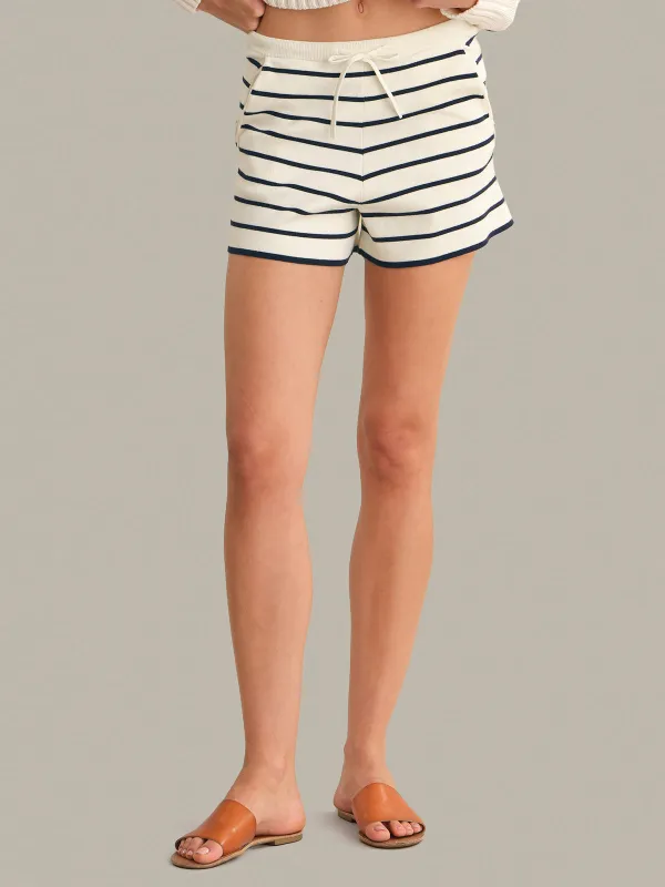 Bay Stripe Sweater Short made by 525 America