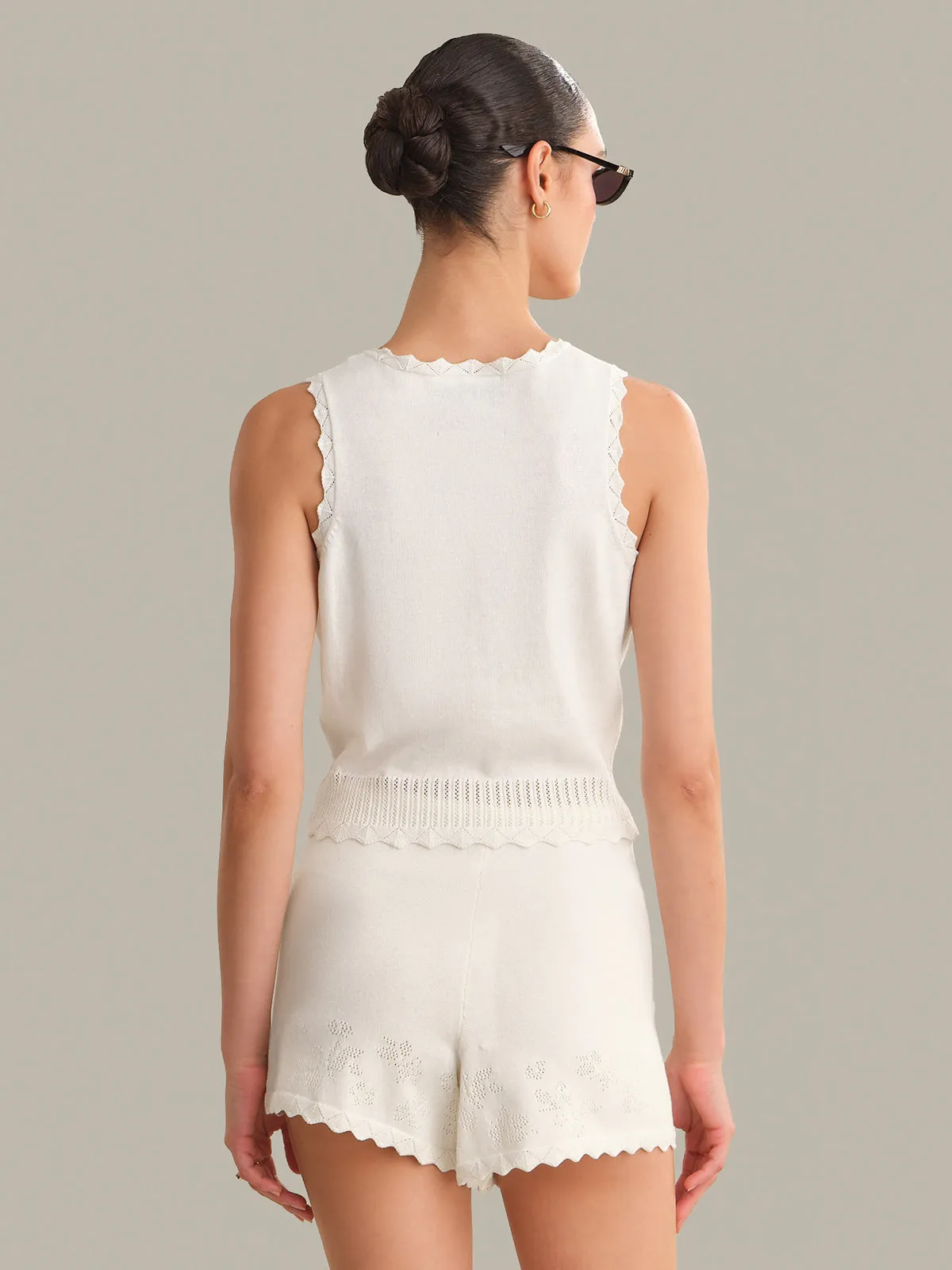 Valentina Button Down Sleeveless Top sold by 525 America product image thumbnail 3