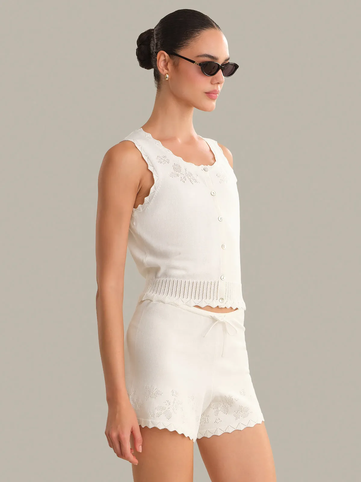Valentina Button Down Sleeveless Top sold by 525 America product image thumbnail 2