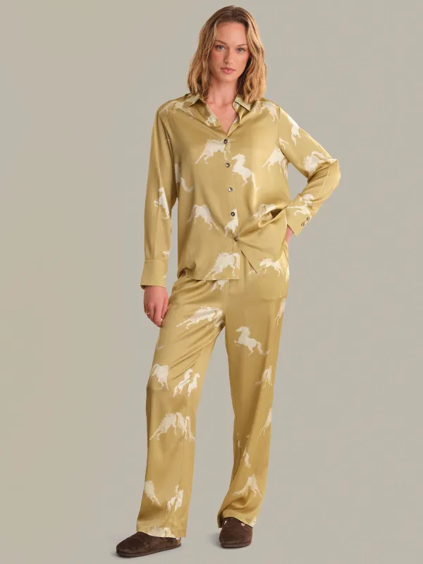 The Silk Blend Sleep Set in Fire Horse made by 525 America