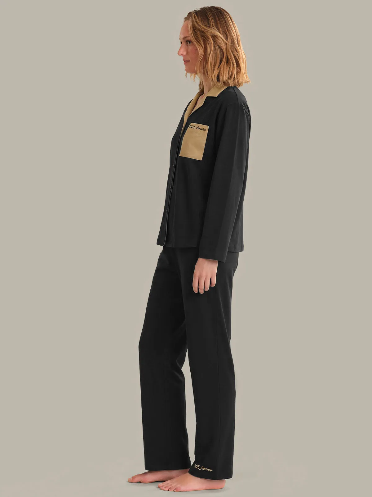 The Cotton Colorblock Sleep Set sold by 525 America product image thumbnail 2