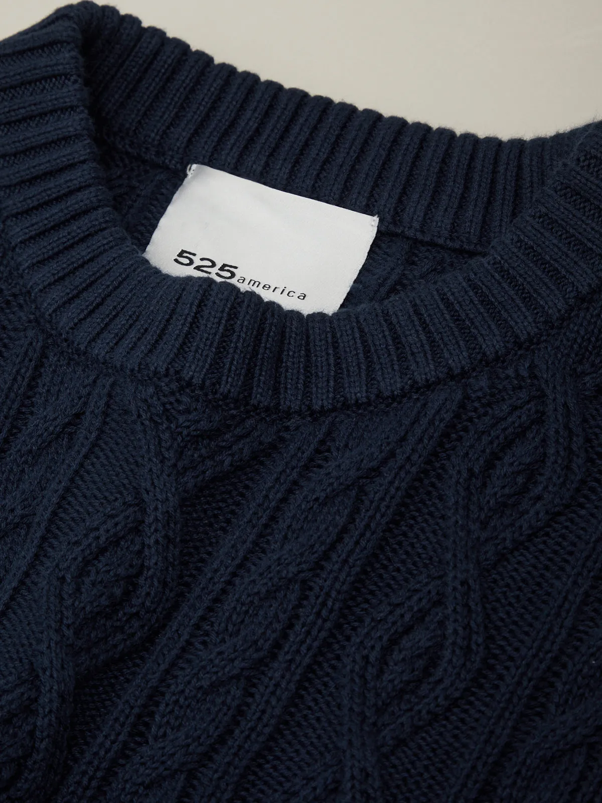 Eleanor: Cable Knit Cotton Crewneck sold by 525 America product image thumbnail 4