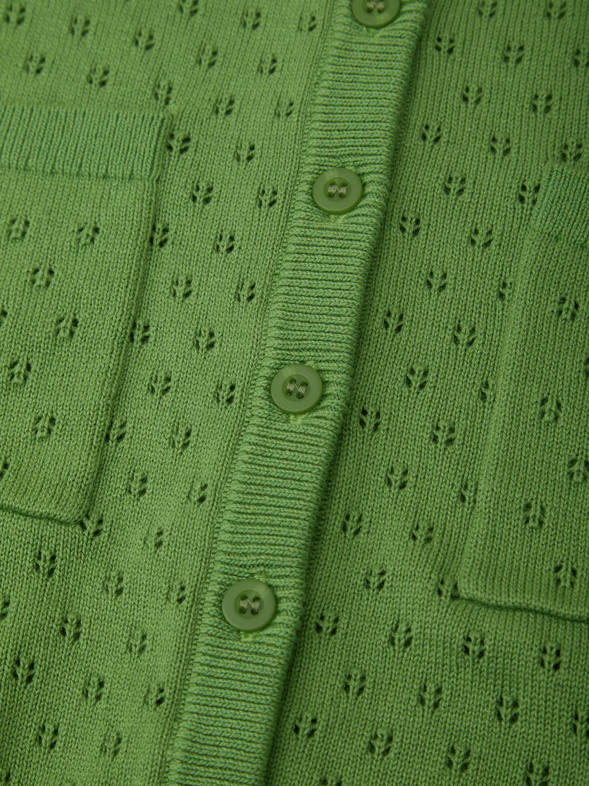 Esme: Pointelle Cotton Cardigan sold by 525 America product image thumbnail 4