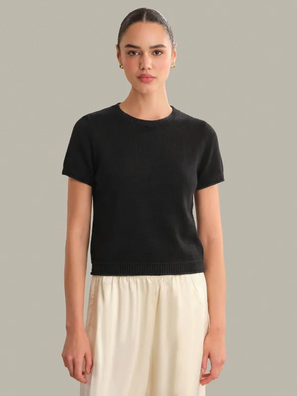 Fiona: Classic Cotton Short Sleeve Tee made by 525 America
