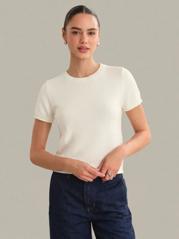Fiona: Classic Cotton Short Sleeve Tee made by 525 America