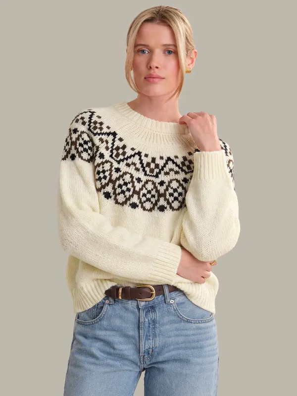 Ines: Fair Isle Crewneck Sweater made by 525 America