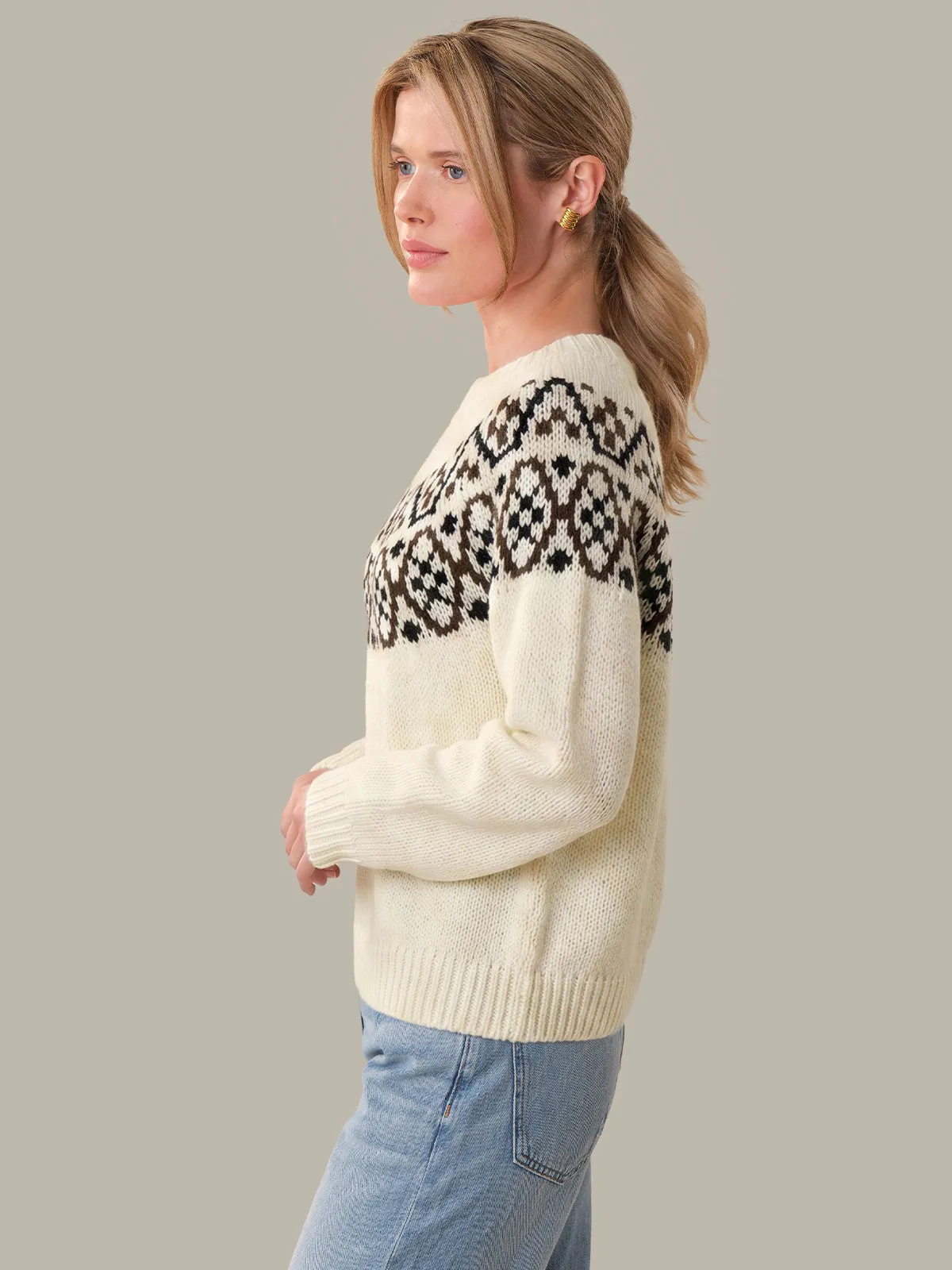 Ines: Fair Isle Crewneck Sweater sold by 525 America product image thumbnail 2