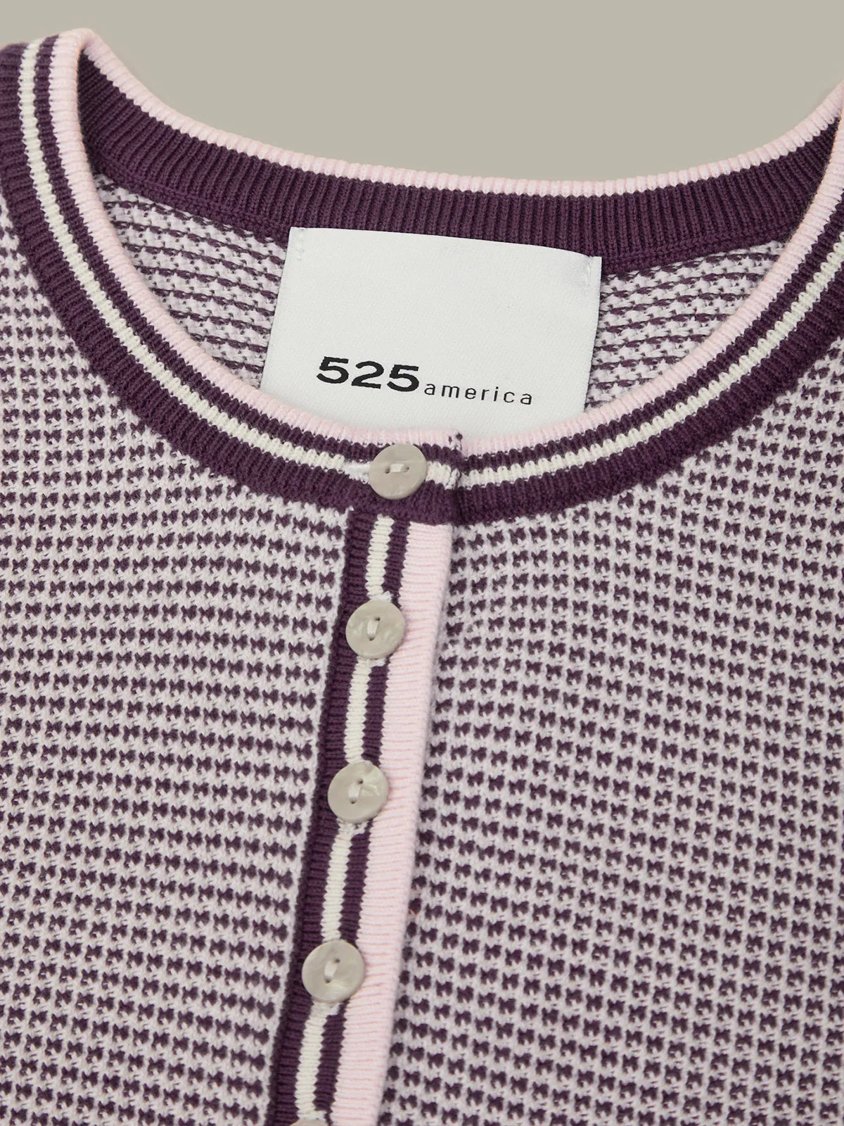 Grayson Tweed Like Puff Sleeve Henley sold by 525 America product image thumbnail 4