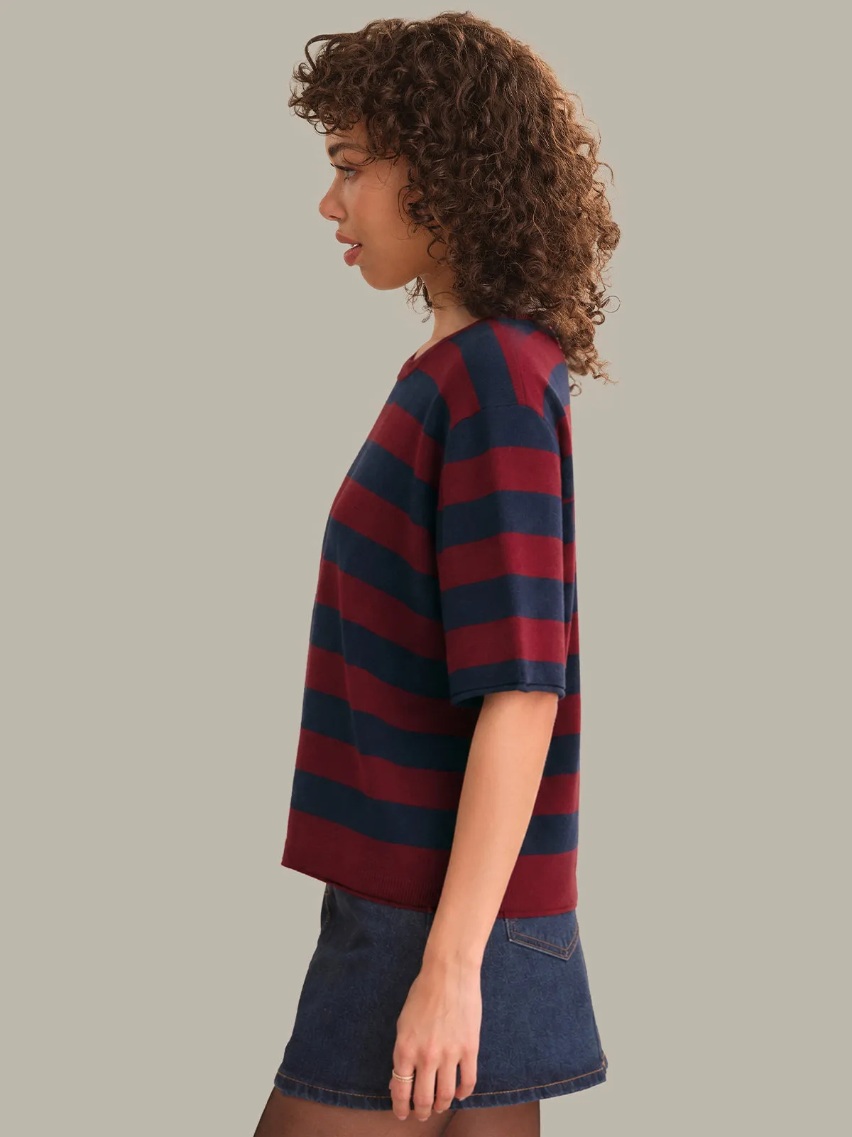 Colette Crew Neck Boxy Tee sold by 525 America product image thumbnail 2