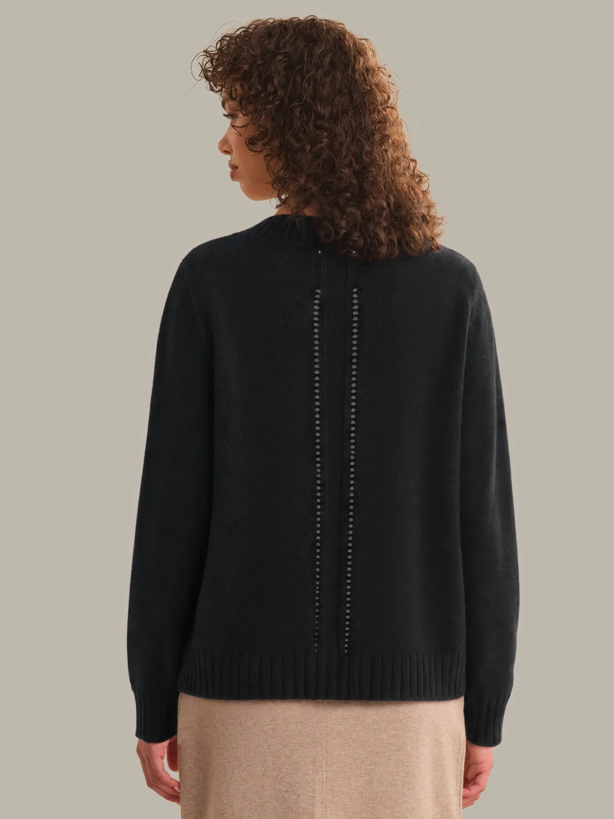 Virginia Vneck Pullover With Pointelle Details sold by 525 America product image thumbnail 3