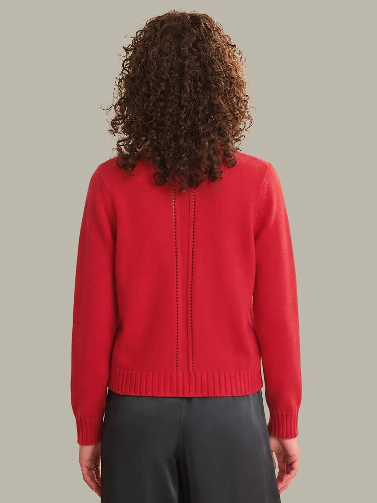 Virginia Vneck Pullover With Pointelle Details sold by 525 America product image thumbnail 3