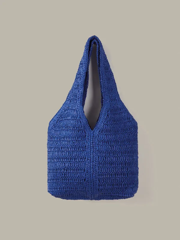 The Lola: Woven Straw Tote Bag made by 525 America