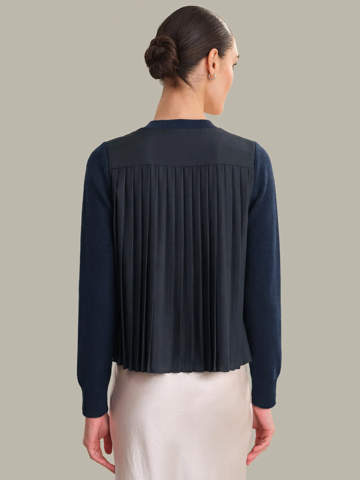 Petra: Cotton x Pleated Detail Cardigan sold by 525 America product image thumbnail 3