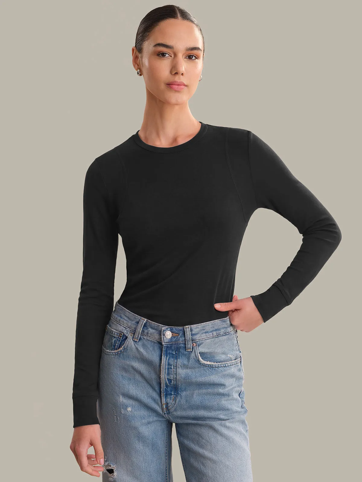 Carolina: Slim Fit Long Sleeve Top sold by 525 America